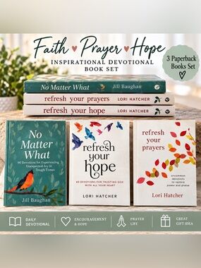 Christian Devotional Prayer Book Bundle Lori Hatcher Jill Baughan Set of 3